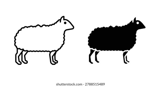 Sheep icon linear pack