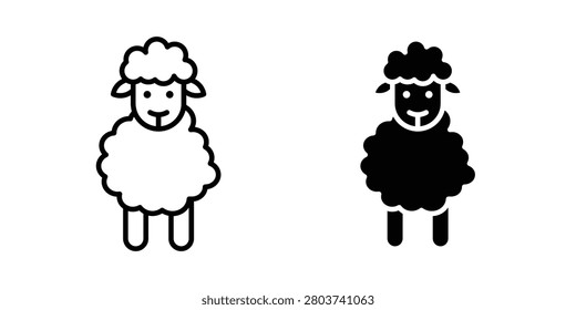 Sheep icon linear versions