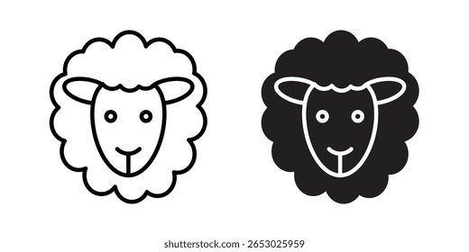 Ícone de ovelha Design de logotipo Modelo de vetor Ilustração