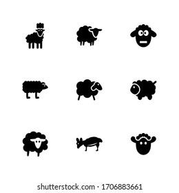 sheep icon or logo isolated sign symbol vector illustration - Collection of high quality black style vector icons
