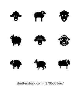 sheep icon or logo isolated sign symbol vector illustration - Collection of high quality black style vector icons
