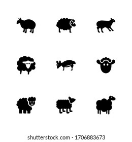 sheep icon or logo isolated sign symbol vector illustration - Collection of high quality black style vector icons
