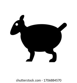 sheep icon or logo isolated sign symbol vector illustration - high quality black style vector icons
