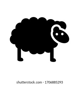 sheep icon or logo isolated sign symbol vector illustration - high quality black style vector icons
