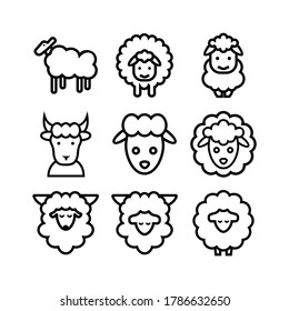sheep icon or logo isolated sign symbol vector illustration - Collection of high quality black style vector icons

