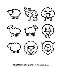 sheep icon or logo isolated sign symbol vector illustration - Collection of high quality black style vector icons
