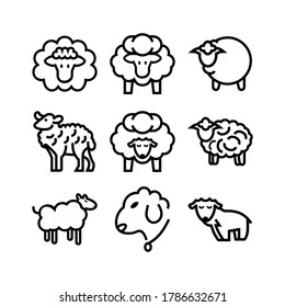 sheep icon or logo isolated sign symbol vector illustration - Collection of high quality black style vector icons
