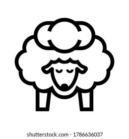 sheep icon or logo isolated sign symbol vector illustration - high quality black style vector icons
