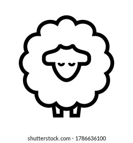 sheep icon or logo isolated sign symbol vector illustration - high quality black style vector icons
