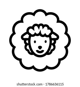 sheep icon or logo isolated sign symbol vector illustration - high quality black style vector icons
