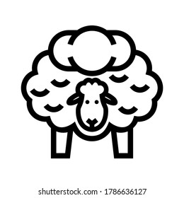 sheep icon or logo isolated sign symbol vector illustration - high quality black style vector icons
