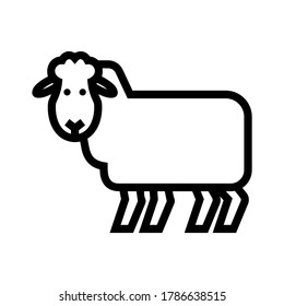 sheep icon or logo isolated sign symbol vector illustration - high quality black style vector icons
