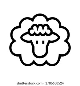 sheep icon or logo isolated sign symbol vector illustration - high quality black style vector icons
