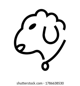 Icono ovino o logotipo símbolo de signo aislado ilustración vectorial de alta calidad estilo negro iconos vectoriales
