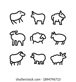 sheep icon or logo isolated sign symbol vector illustration - Collection of high quality black style vector icons
