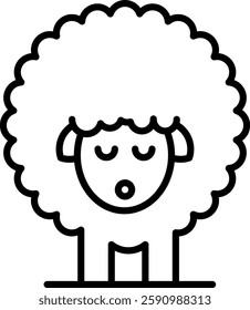 sheep icon or logo isolated sign symbol vector illustration - high quality black style vector icons