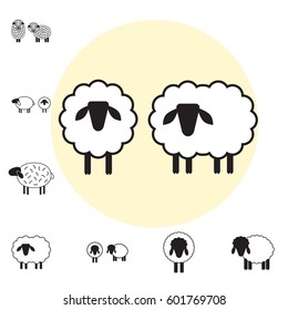 Sheep icon, logo, template, pictogram. Trendy simple lamb or ewe symbol for market, internet, design, decoration