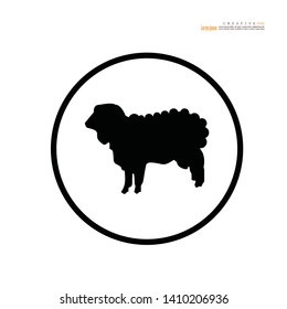 Sheep icon on white background.vector illustration.