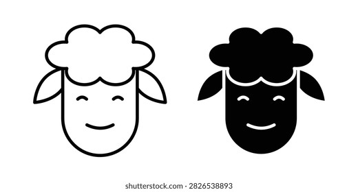 Sheep icon outline elements
