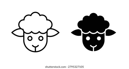 Sheep icon outline style