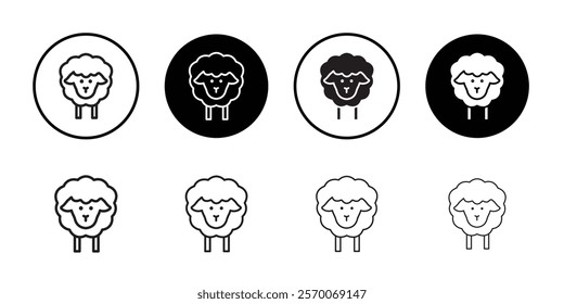 sheep icon Outline vector for web ui