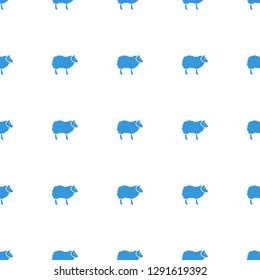 sheep icon pattern seamless white background. Editable filled sheep icon. sheep icon pattern for web and mobile.