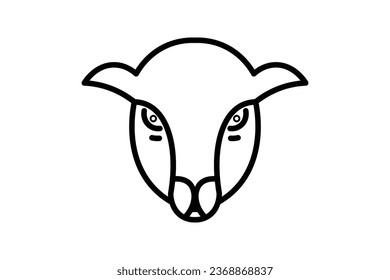 Sheep Icon. Icon related to Farming And Farm. Suitable for web site design, app, user interfaces. Line icon style. Simple vector design editable