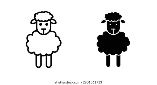 Sheep icon set modern