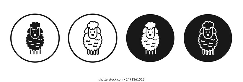 Sheep icon set on white background