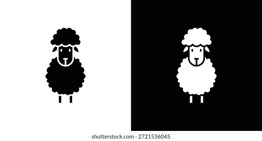Sheep icon silhouette vector flat illustration design pack.