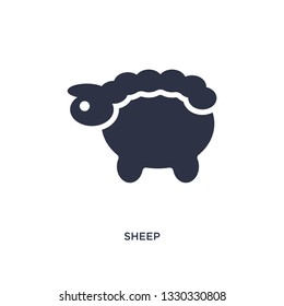 sheep icon. Simple element illustration from farming concept. sheep editable symbol design on white background. Can be use for web and mobile.