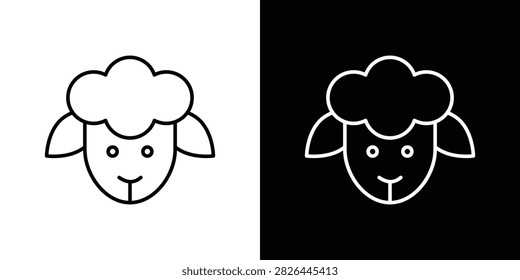 Sheep icon simple elements