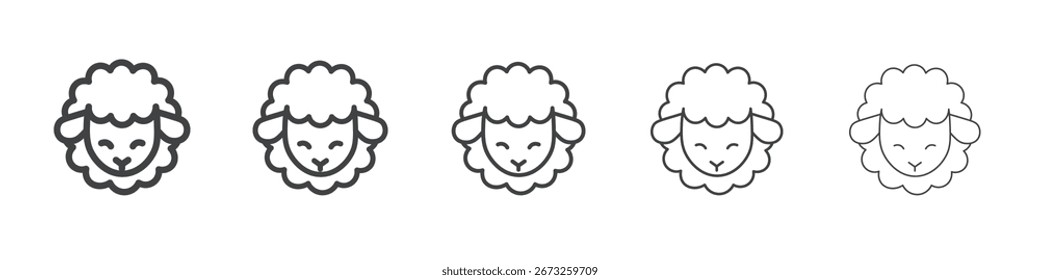 Icono de oveja Ilustración simple Símbolo de colección