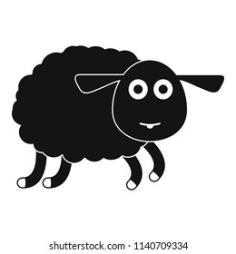 Sheep icon. Simple illustration of sheep vector icon for web design isolated on white background
