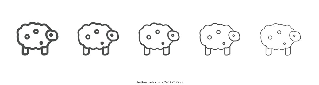 sheep icon simple isolated vector sign