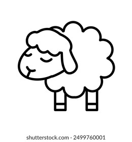 sheep - icon, simple vector illustration