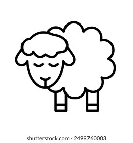 sheep - icon, simple vector illustration