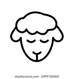 sheep - icon, simple vector illustration