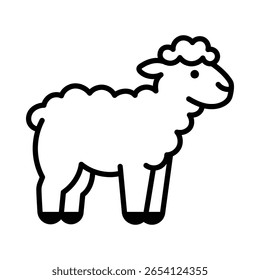 Ícone de ovelha, simbolizando a gentileza, a produção de lã e a vida pastoral.