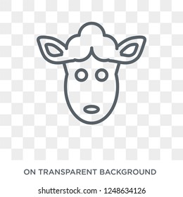 Sheep icon. Trendy flat vector Sheep icon on transparent background from animals collection. High quality filled Sheep symbol use for web and mobile