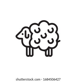 Sheep icon trendy and modern placeholder symbol for logo, web, app, UI.