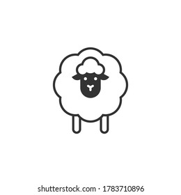 Sheep icon. Vector illustration. Animal head. Silhouette icon sheep. Farm sign.