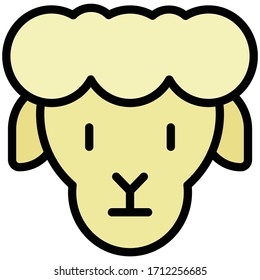 sheep icon vector illustration flat