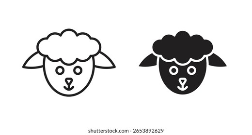 Ilustração do vetor do ícone de ovelha em um fundo transparente.