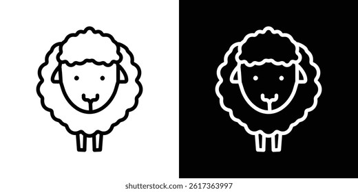 Sheep icon. vector illustration, pictogram isolated. editable