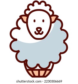 sheep icon vector image on a white background