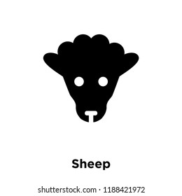 Sheep icon vector isolated on white background, logo concept of Sheep sign on transparent background, filled black symbol