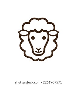 vector de icono del ovino aislado en segundo plano