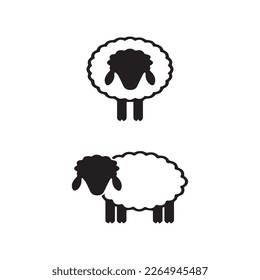 sheep icon vector isolated on background
