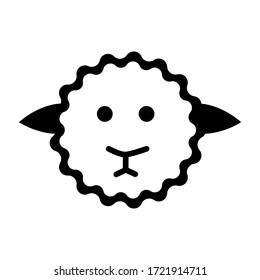 Sheep Icon Vector Isolated in White Background